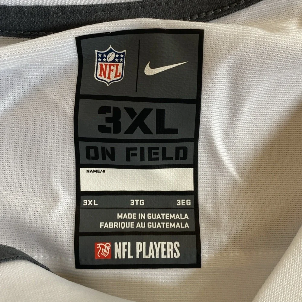 Detroit Lions NFL On Field Nike Men's Blank‎ Jersey White Size 3XL